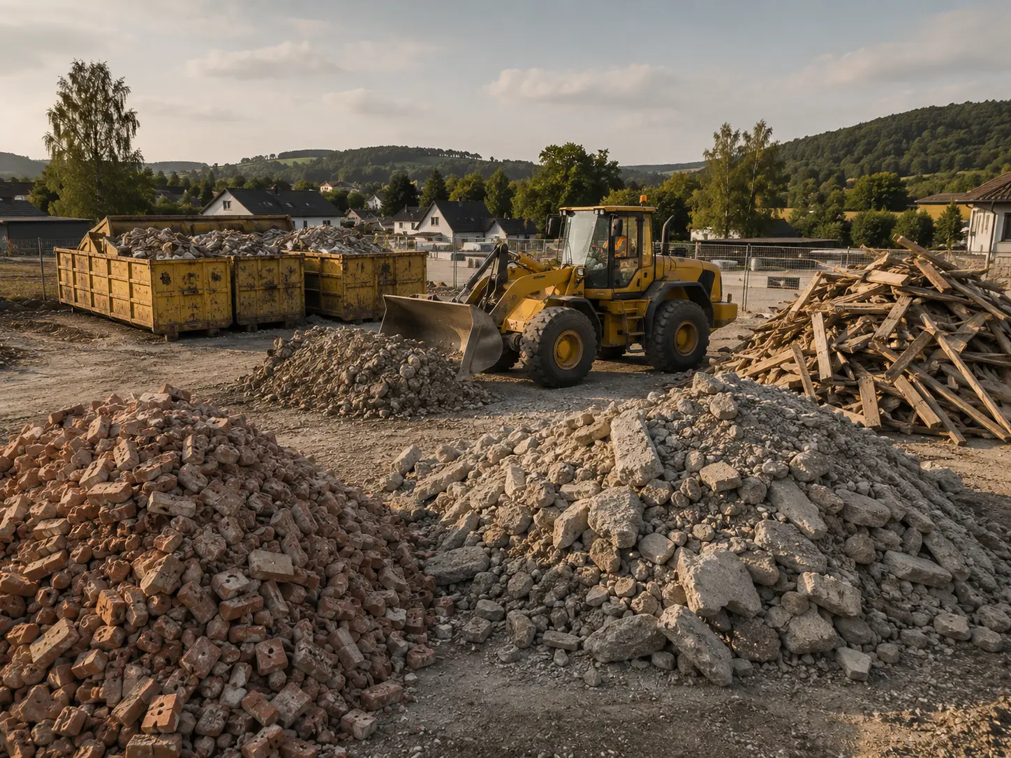 Sortenreine Trennung von Bauschutt bei Abbrucharbeiten bei Gerolstein
