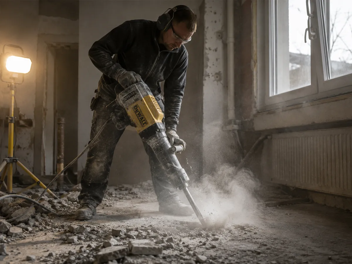 Stemmarbeiten mit Abbruchhammer