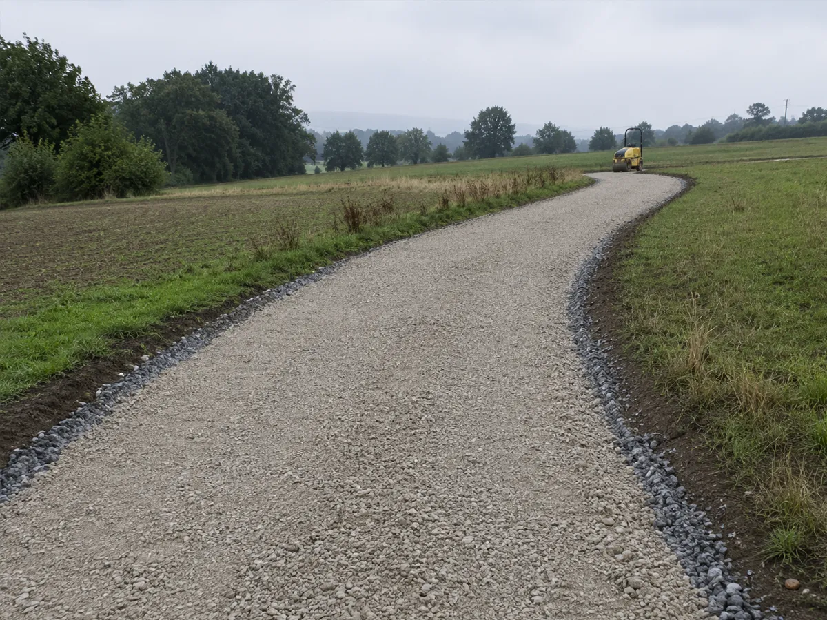 Wegebau mit Schotterplanum