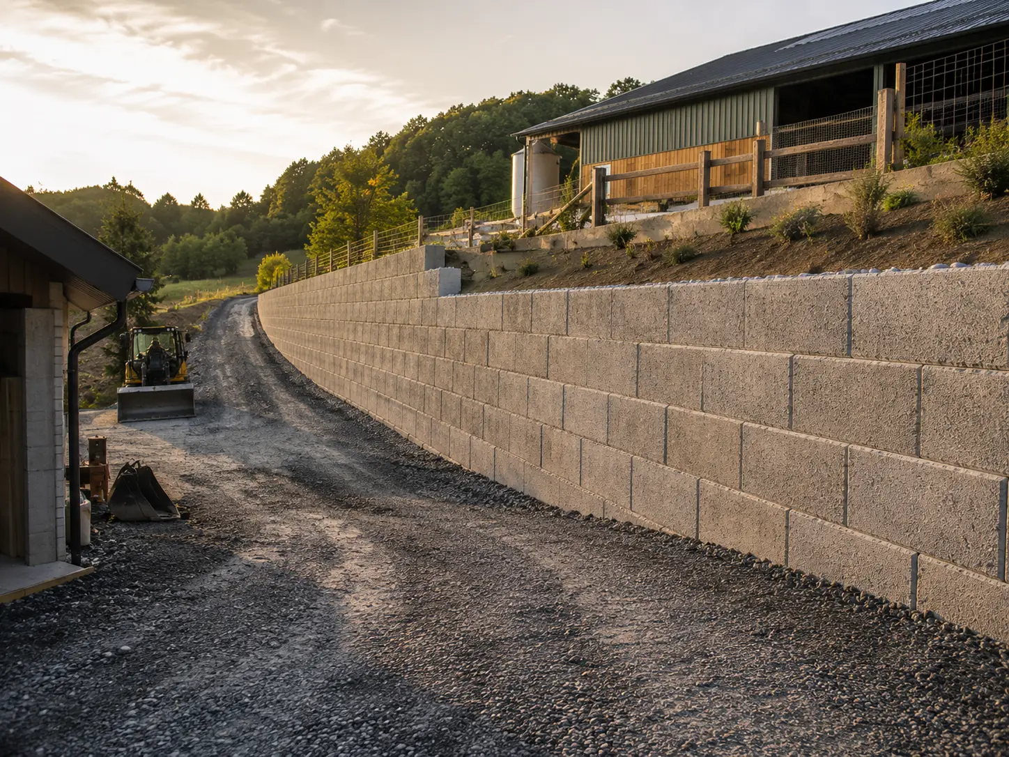 Hangsicherung mit Betonblöcken in Kelberg – Referenzprojekt HZ Bau