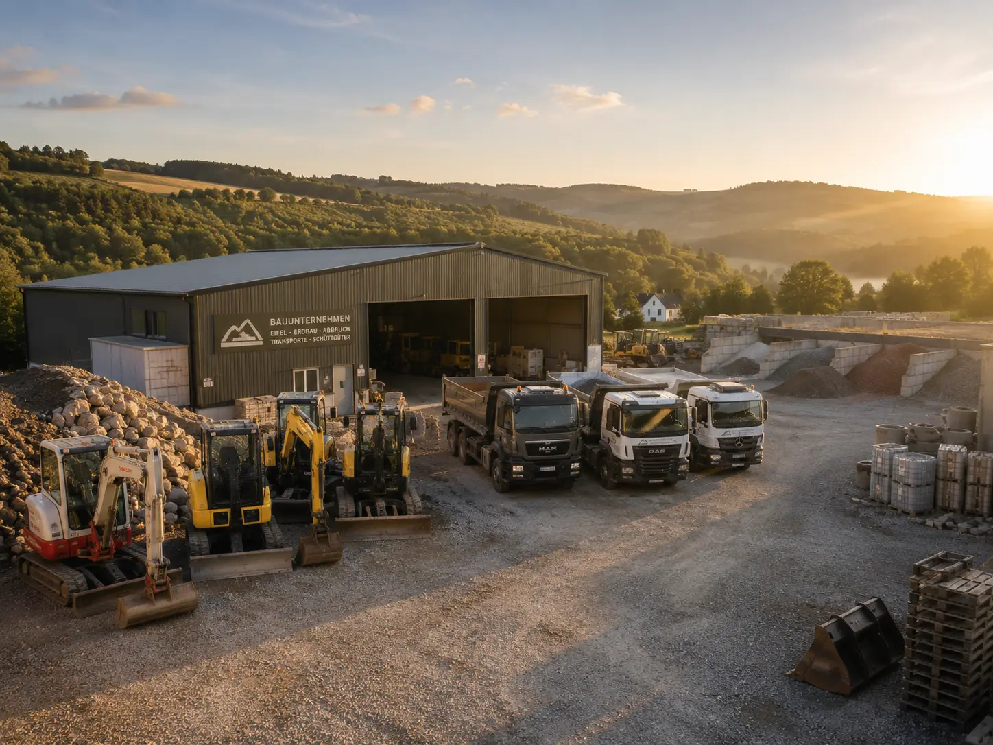 Betriebsgelände der HZ Bau & Forst GmbH in Hohenfels-Essingen